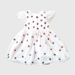 Mini Biden Sequin & Tulle Strawberry Dress